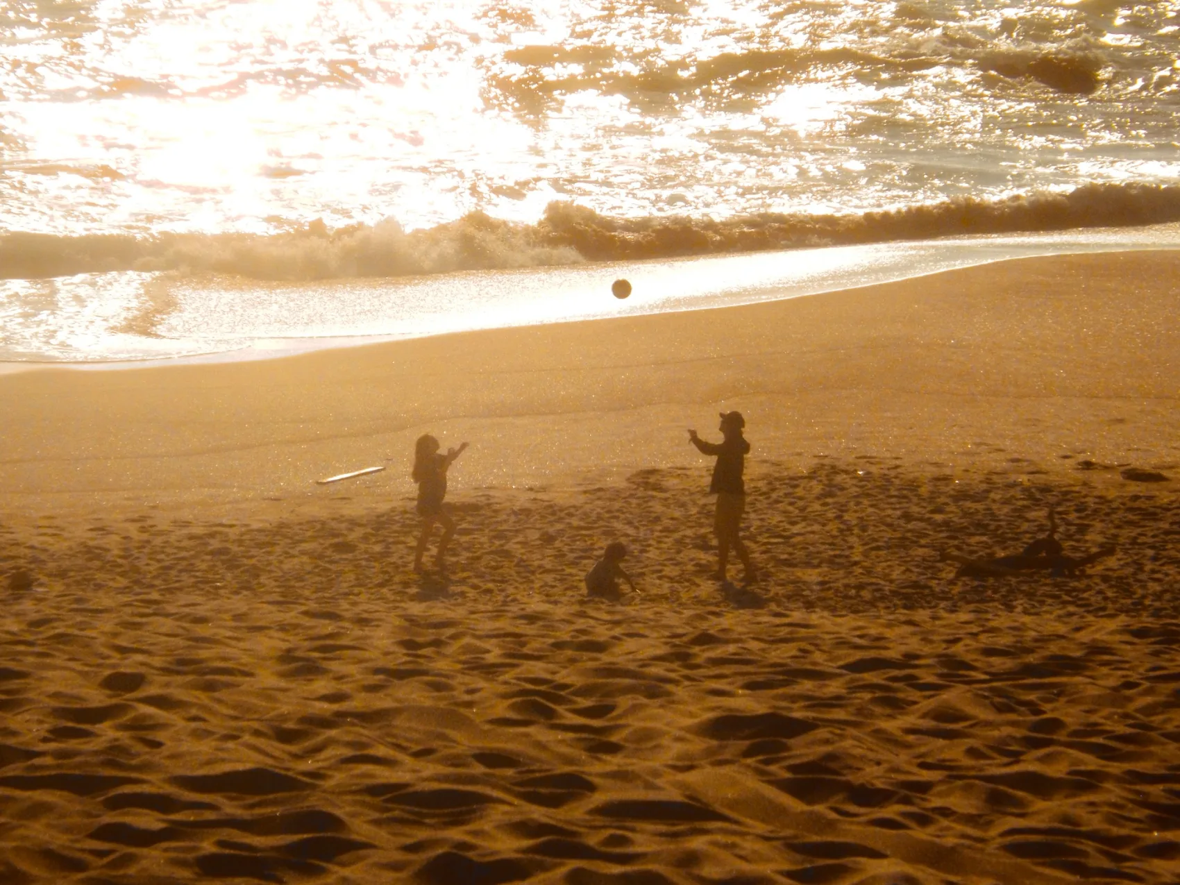 Vintage-toned beach photograph