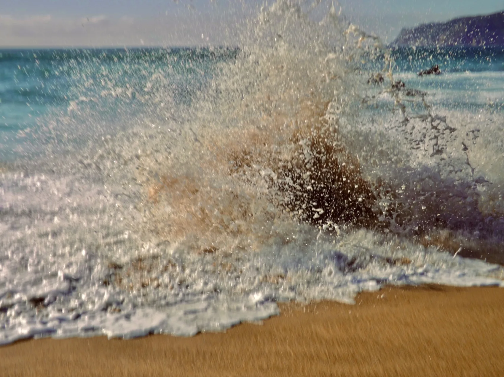 Wave study in a vintage photographic treatment